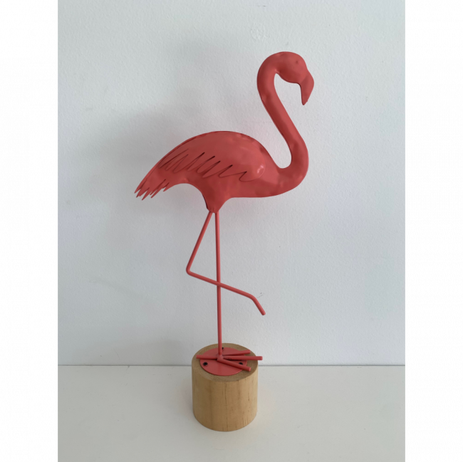 Flamingo de metal grande