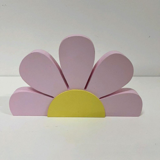 Flor margarida rosa mdf