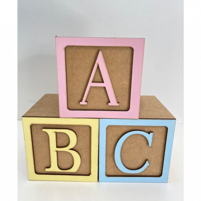 Cubos ABC candy colors P