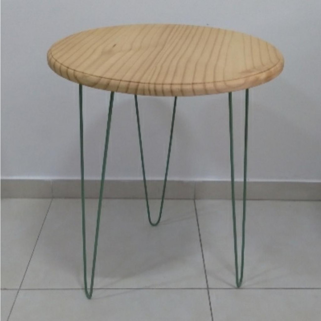 mesa lateral de ferro verde