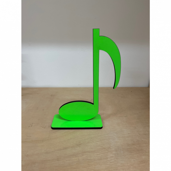 Nota musical verde neon