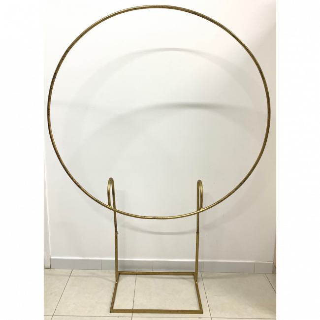 Painel circular de ferro dourado 1,30