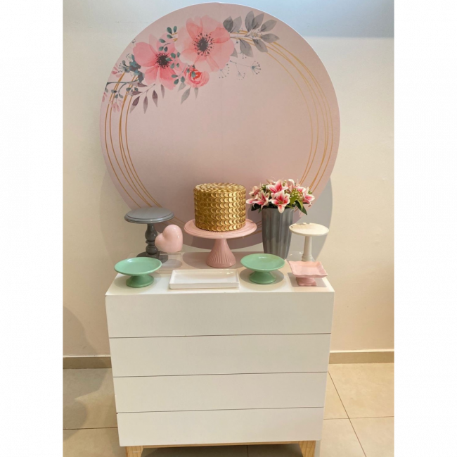 Sugestão Decoração Adulto Rosa e Dourada