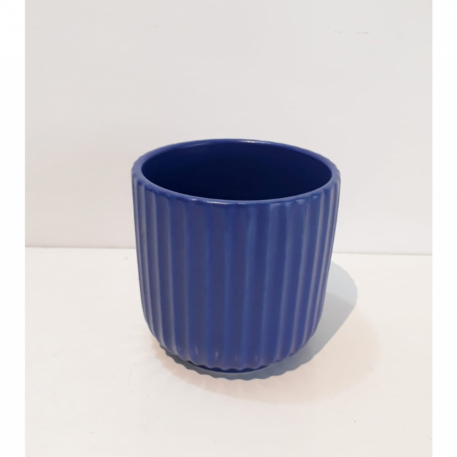 Vaso Azul Bic Pirulito de Cerâmica