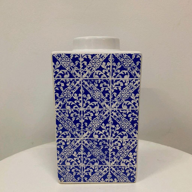 Vaso Azul Português Cerâmica