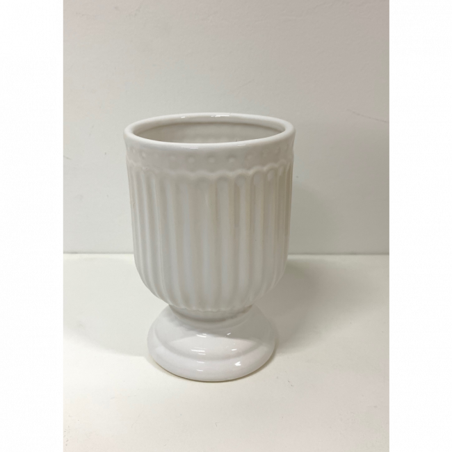 Vaso branco Pirulito de Cerâmica