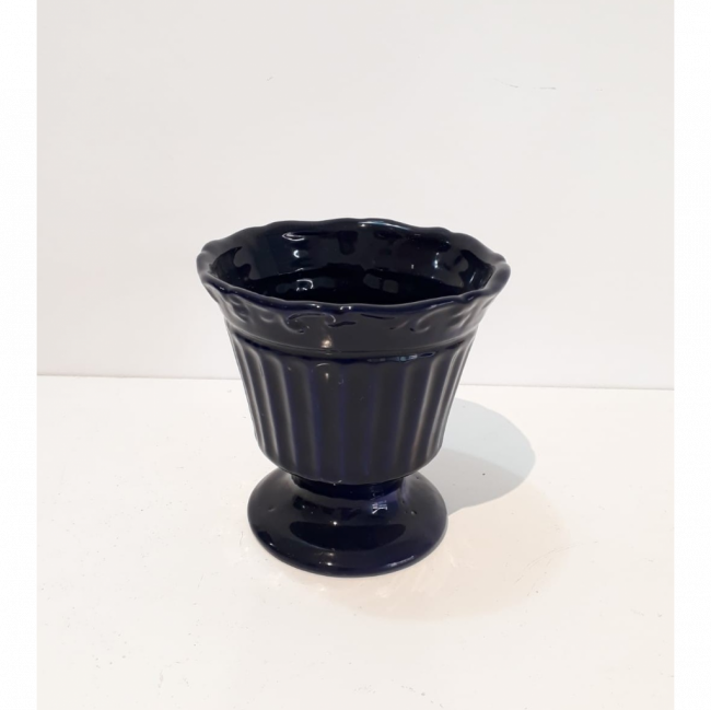 Vaso Azul Escuro  Bic de Cerâmica