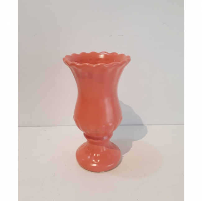 Vaso Coral de Cerâmica Silveira P