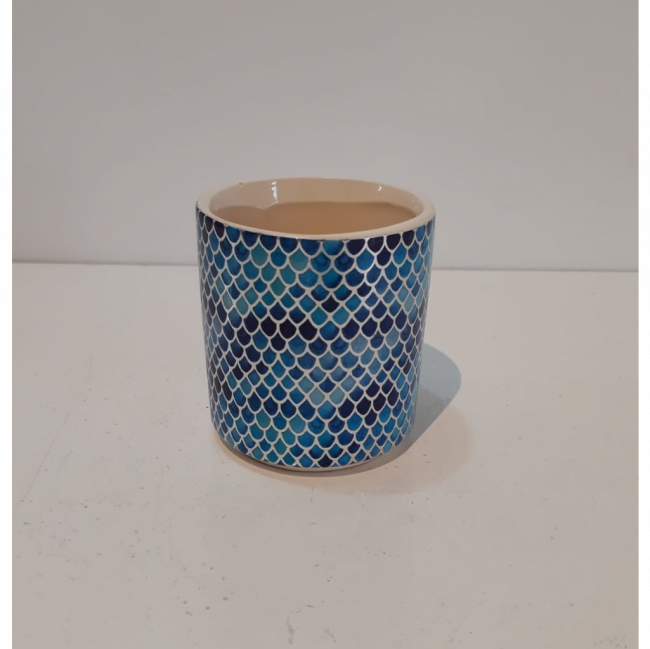 Vaso Azul Escamas P