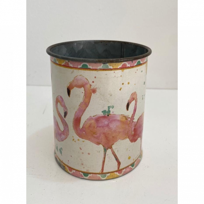 Vaso Flamingo de Metal