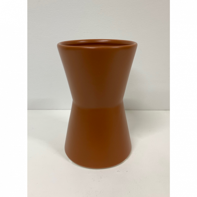 Vaso geometrico terracota aberto G