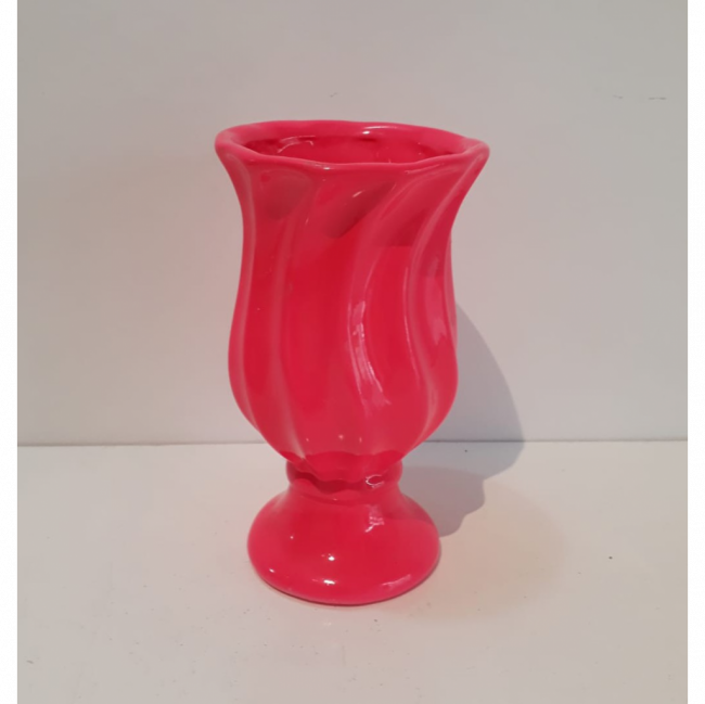 Vaso Rosa Neon de Cerâmica