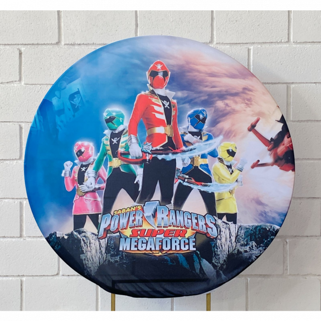 CAPA PAINEL REDONDO POWER RANGERS - 1,30CM