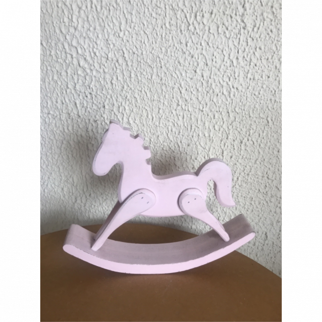 CAVALO DE BALANÇO ROSA