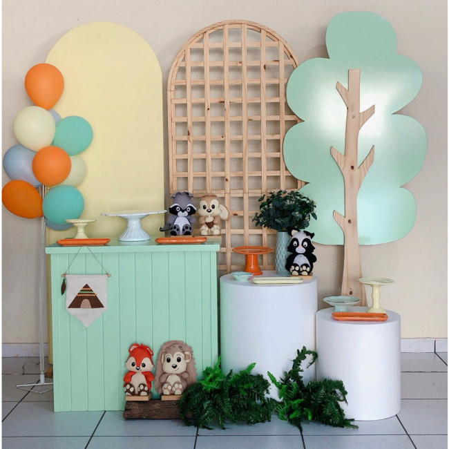 KIT BOSQUE PAINEL PICOLÉ E BALCÃO VERDE