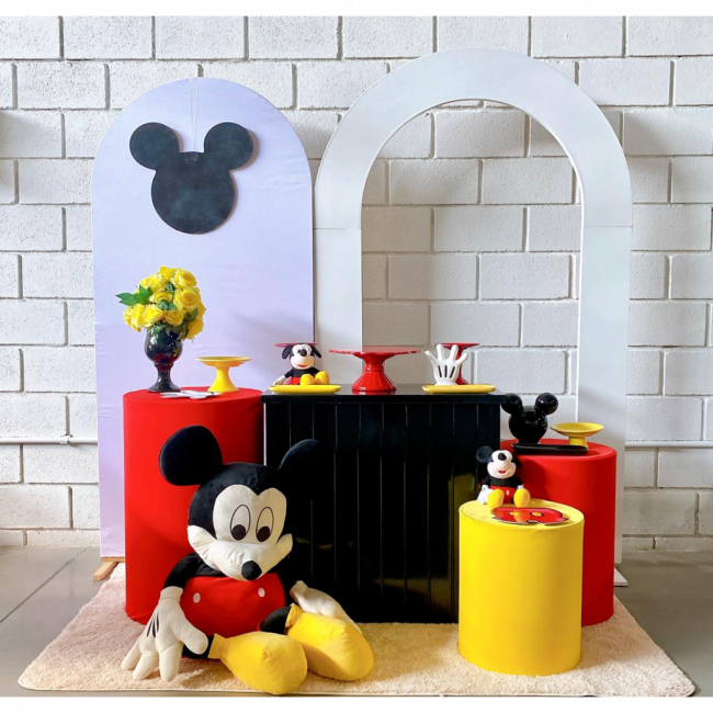 KIT MICKEY CLEAN MESA BALCÃO PRETA