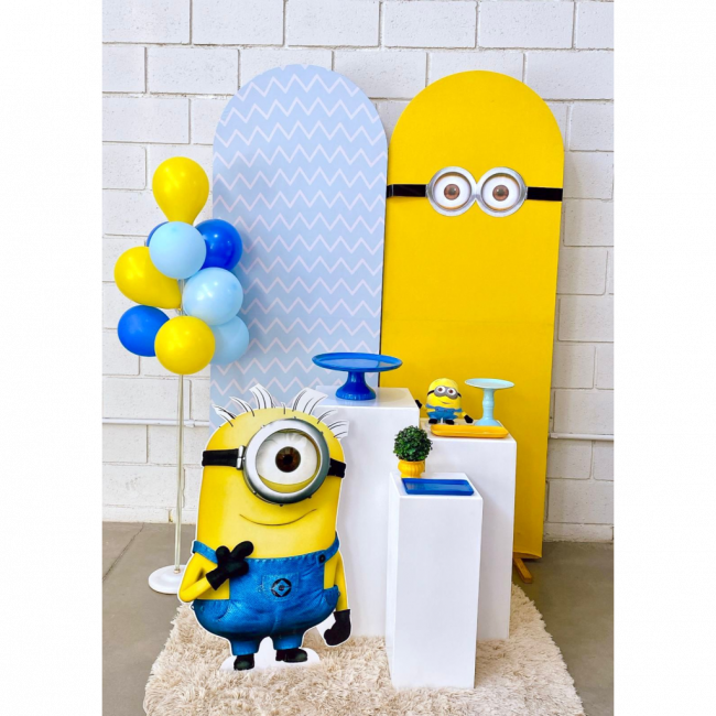 KIT MINIONS TRIO MESA CUBO BRANCA