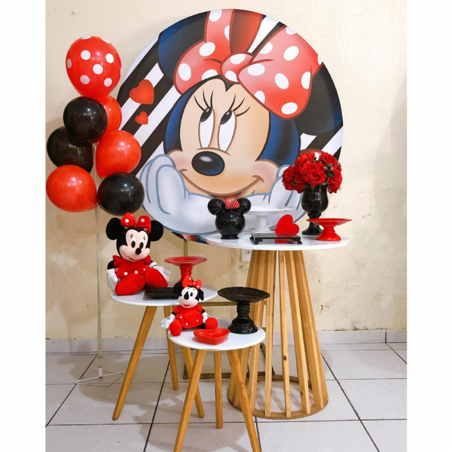 KIT MINNIE VERMELHA MESA CONE