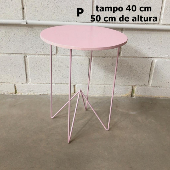 MESA REDONDA ROSA PÉ DE FERRO P