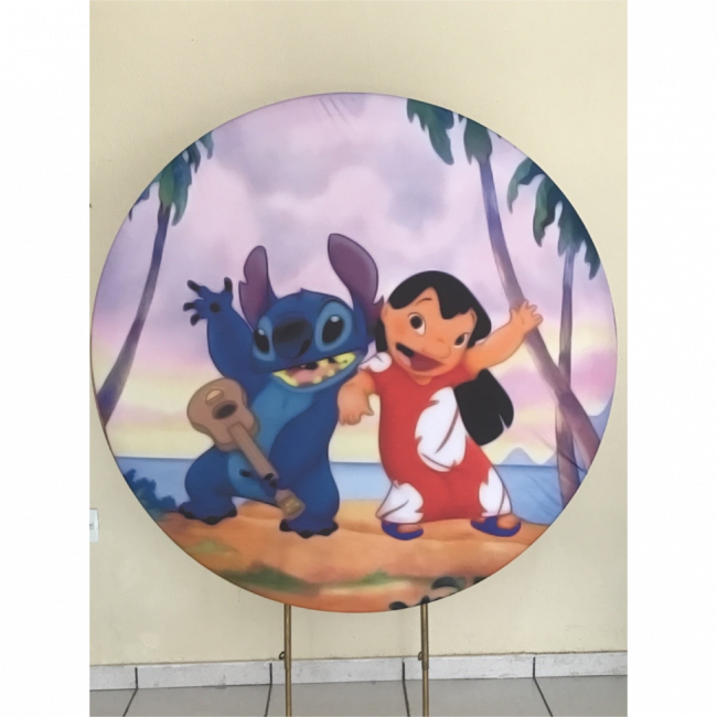 CAPA PAINEL REDONDO LILO E STITCH - 1,30CM