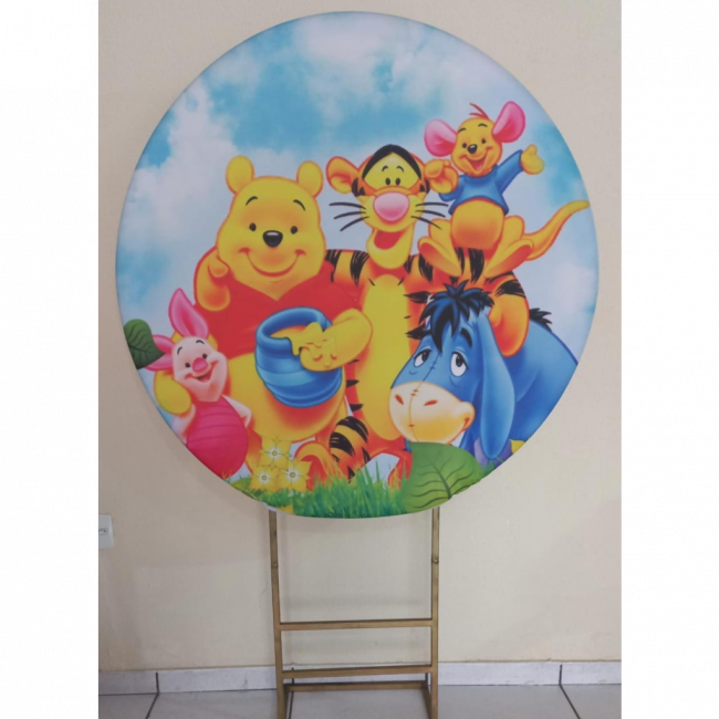 CAPA PAINEL REDONDO URSINHO POOH - 1,30CM