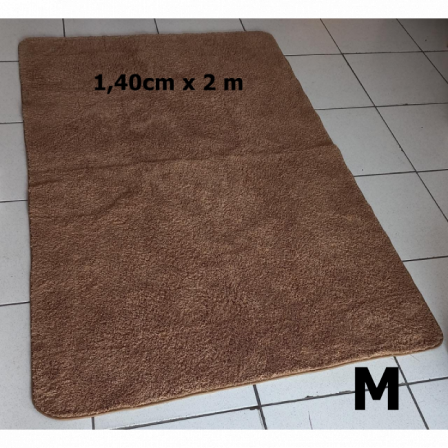 TAPETE FELPUDO MARROM M -  1,40x2m