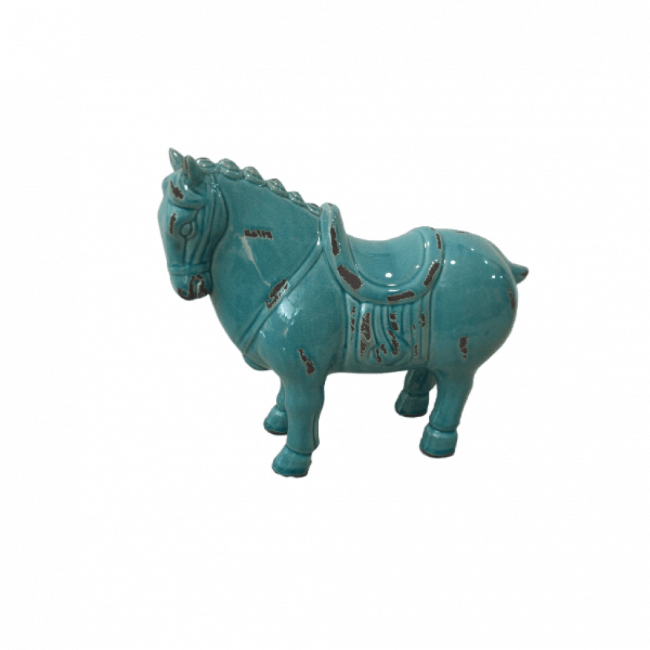 Adorno de Cavalo Azul Turquesa