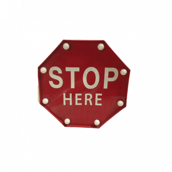 Luminária Placa \'\'Stop\'\'