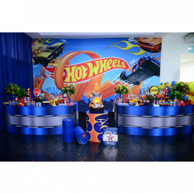 Painel Sublimado Hot Wheels