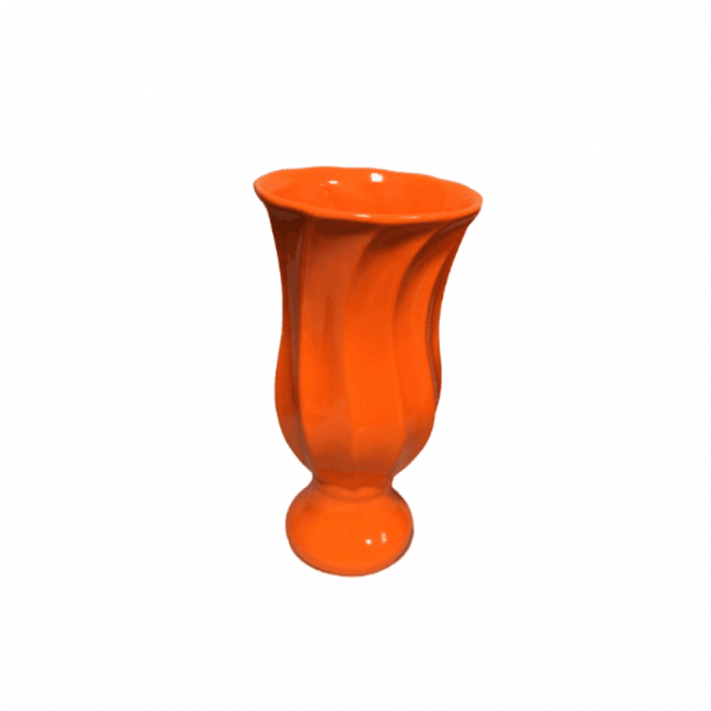 Vaso Taça Romana G Laranja Fluorescente