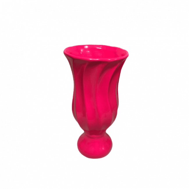 Vaso Taça Romana G Rosa Fluorescente