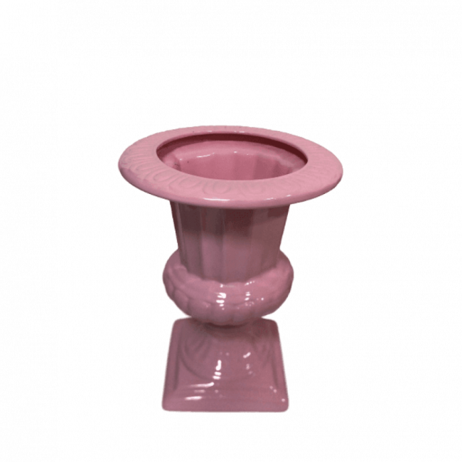 Vaso Taça Romana Rosa Bebe