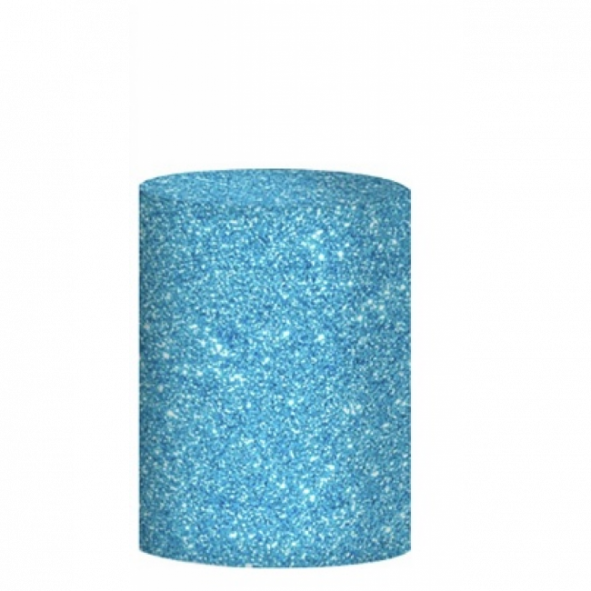 Cilindro com capa sublimada glitter azul P