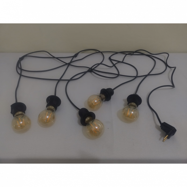 Gambiarra 5 lâmpadas filamento