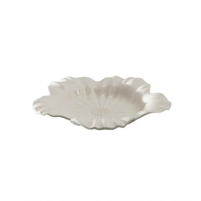 Saladeira flor porcelana branca