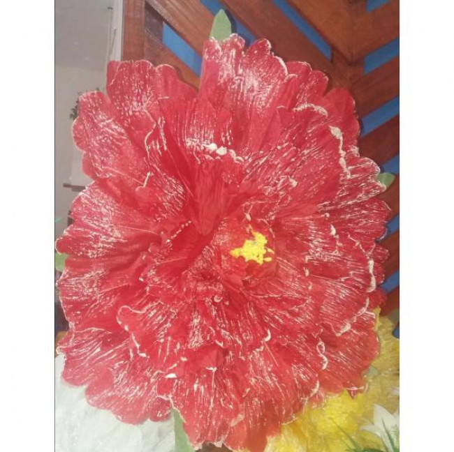 FLOR GIGANTE VERMELHA DIAMETRO 55 CM