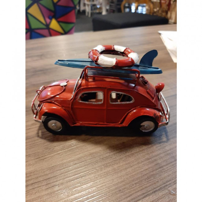 FUSCA MINHATURA VERMELHO C PRANCHA