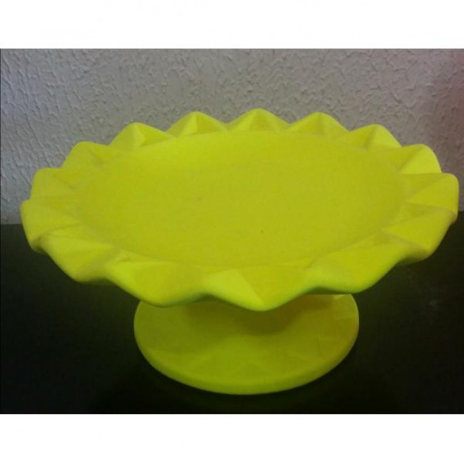 SUPORTE AMARELO NEON ONDULADO