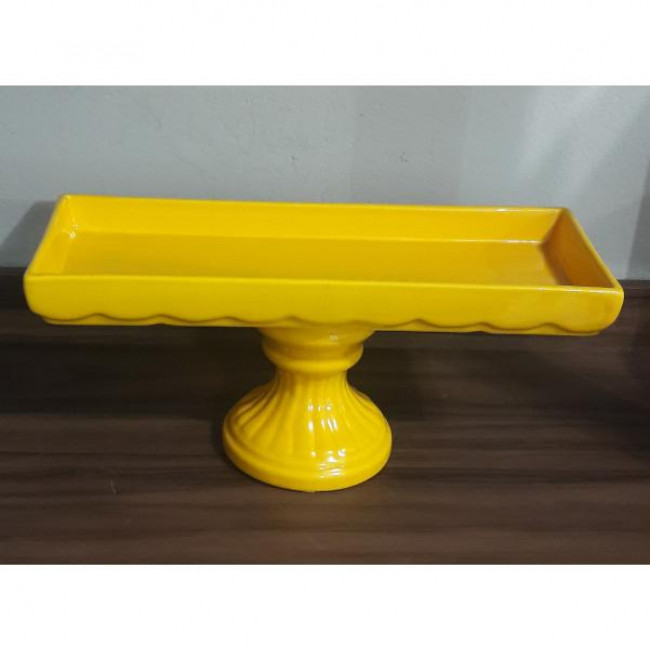 SUPORTE AMARELO RETANGULAR ALTO A14CM L32CM