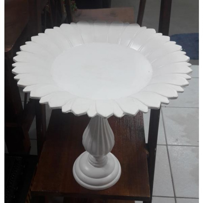 SUPORTE BRANCO FLOR DE LIZ ALTO A32CM L31CM