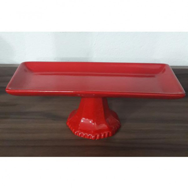 SUPORTE VERMELHO RETANGULAR ALTO A10CM L13CM C30CM