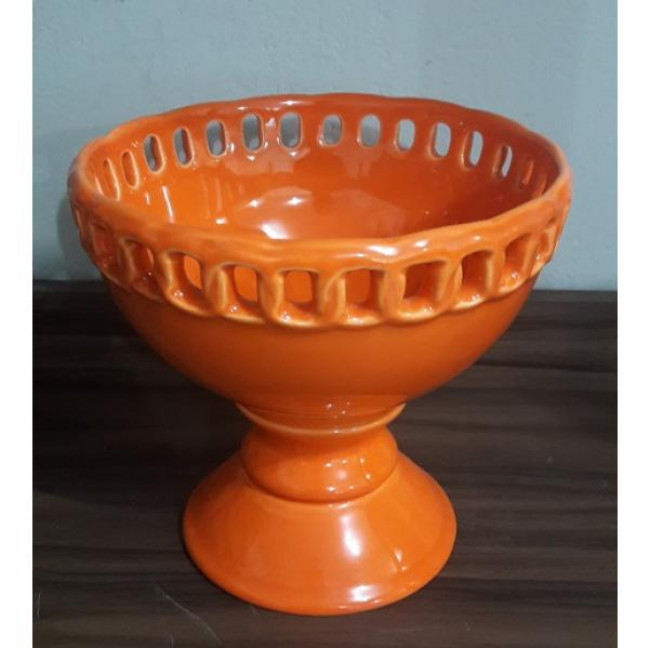 VASO LARANJA REDONDO MINI ELOS