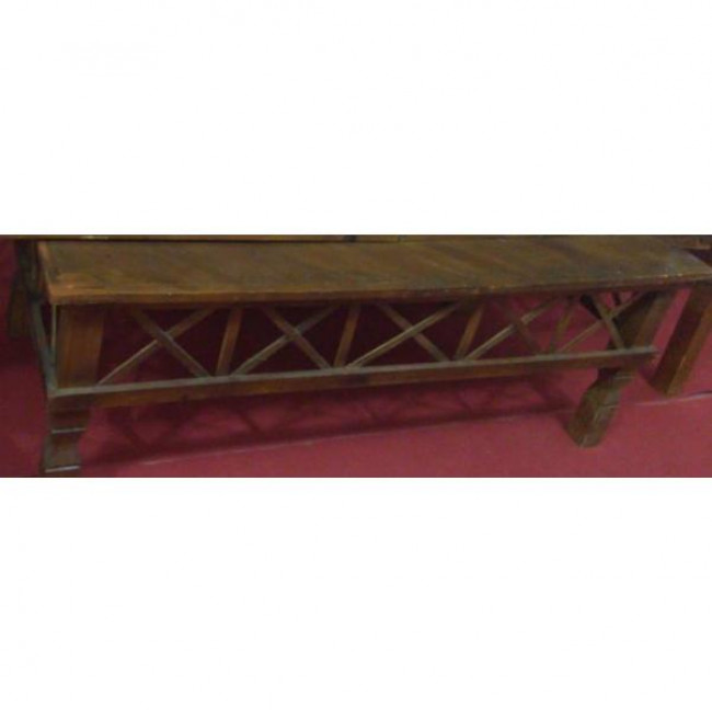 MESA RÚSTICA TRELIÇADA P A49CM L66CM C1,35M