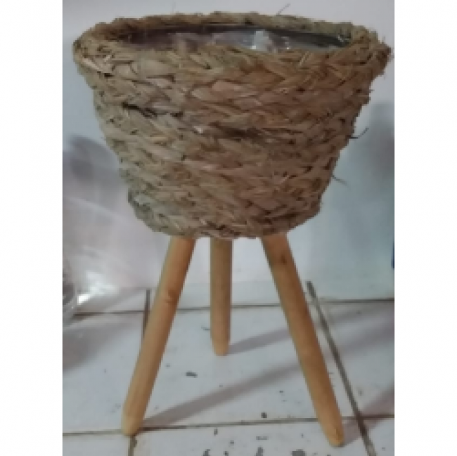 VASO PALHA COM TRIPÉ