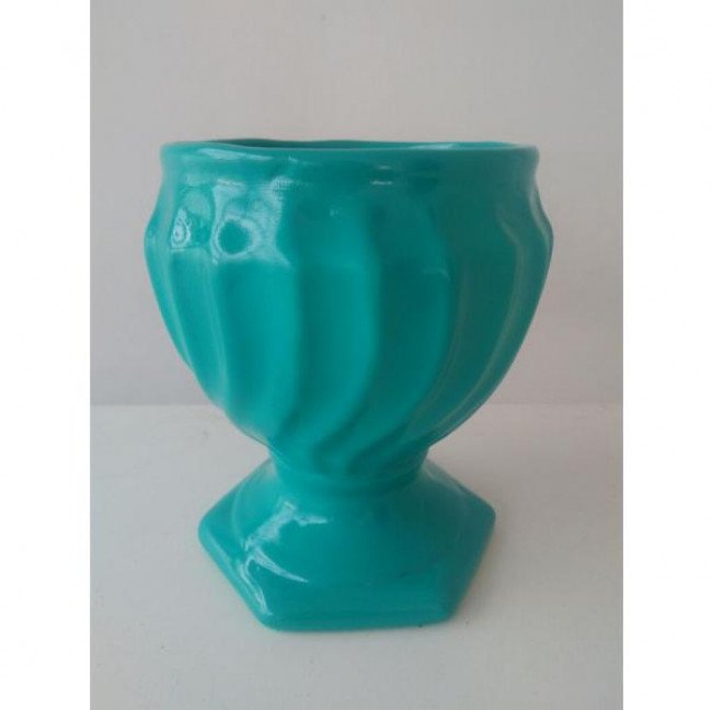 VASO GIRASSOL CERÂMICA AZUL TIFFANY