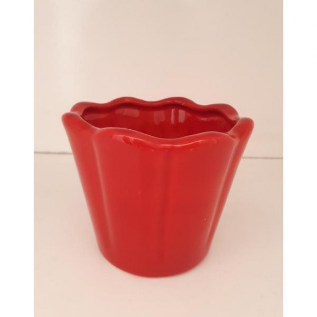 VASO DE PLANTA CERÂMICA VERMELHO