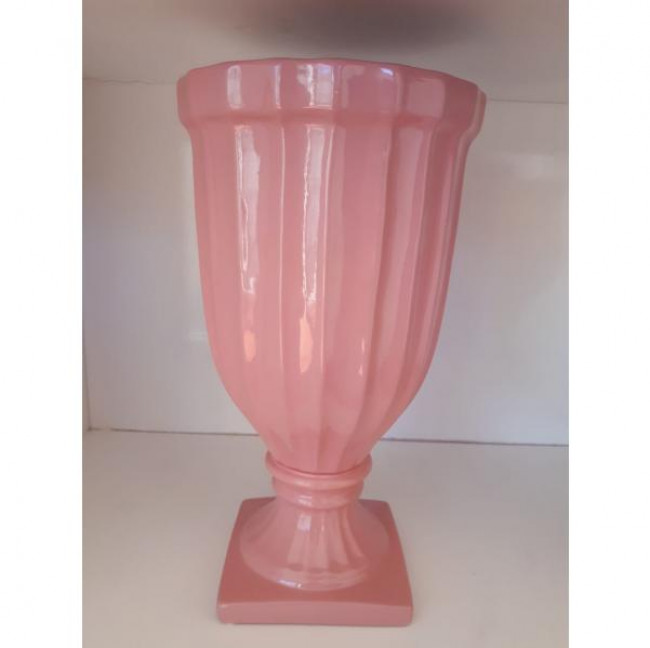 VASO CANELADO ROSA SECO