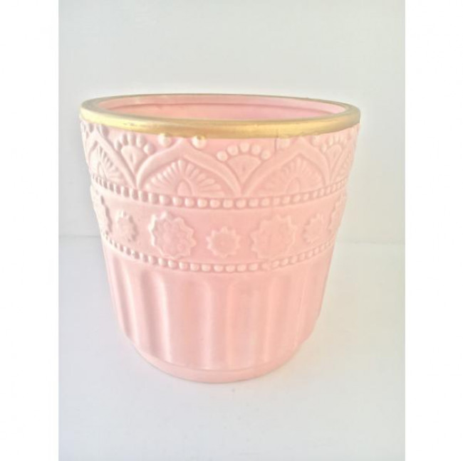 VASO CACHEPOT PROVENÇAL ROSA BEBÊ