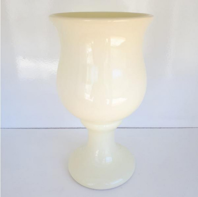 VASO OVAL CERÂMICA AMARELO CANDY