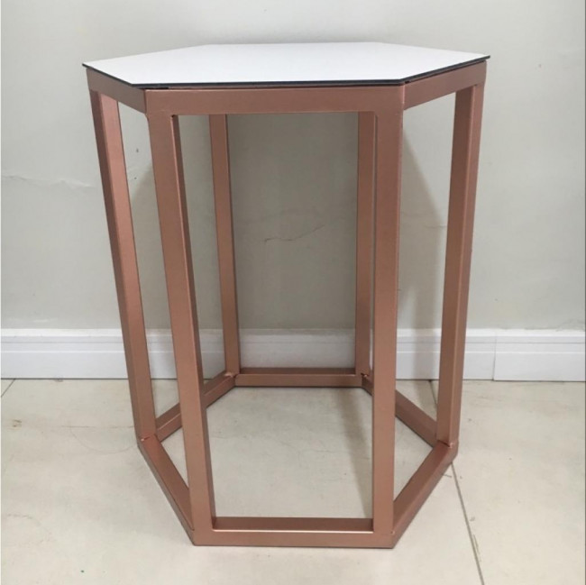 Mesa Sextavada Rose Gold P